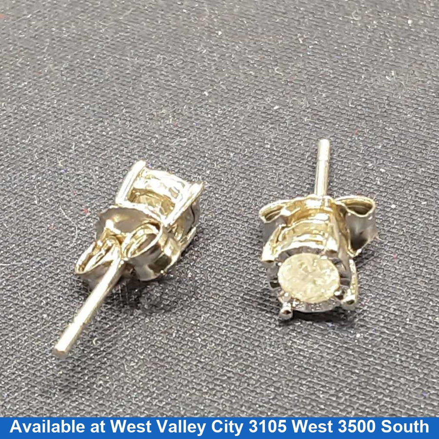 Double Stud Earring - White Gold 10k (.417) 0.8 grams