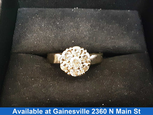 Women's Ring - Solitaire - White Gold 14k (.585) 5.1 grams Size 7.5
