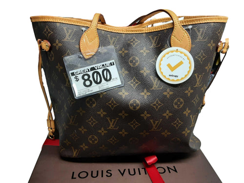 Louis Vuitton Neverfull Mm Brown Purse / Handbag