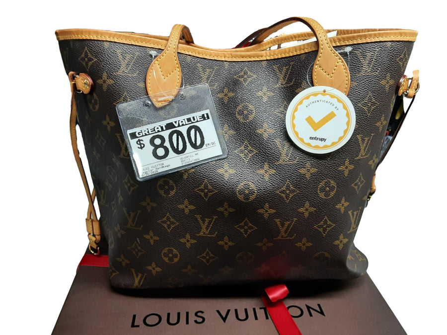 Louis Vuitton Neverfull Mm Brown Purse / Handbag