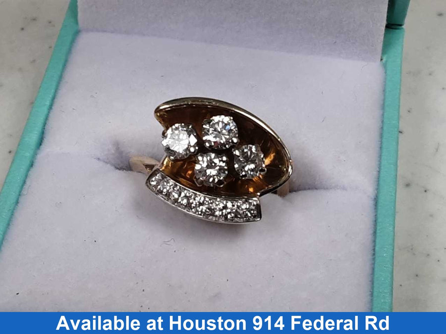 Women's Ring - Yellow Gold 14k (.585) 5.5 grams Size 6.5