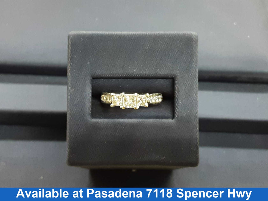 Ring - Wedding Set - White Gold 14k (.585) 3.7 grams Size 20