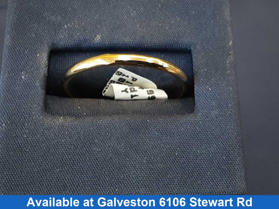 Ring - Wedding Band - Yellow Gold 10k (.417) 1 grams Size 10.5