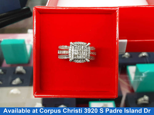 Ring - Wedding Set - White Gold 10k (.417) 6 grams Size 8