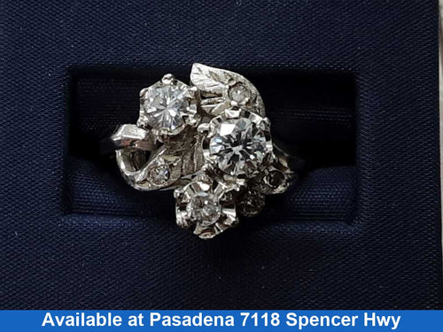 Women's Ring - White Gold 14k (.585) 4.7 grams Size 20