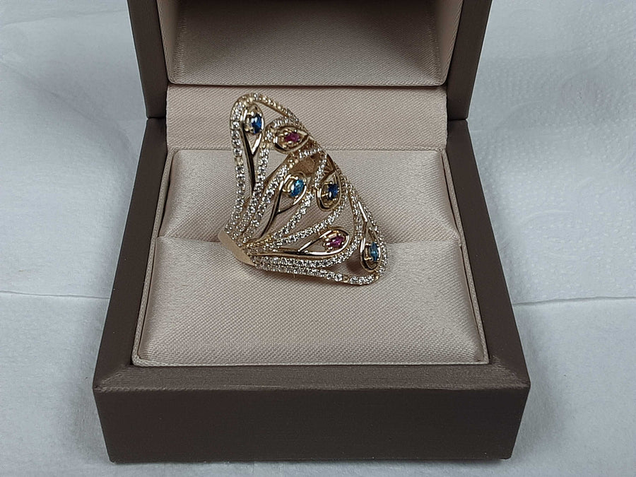 Women's Ring - Yellow Gold 14k (.585) 5.2 grams Size 9.5