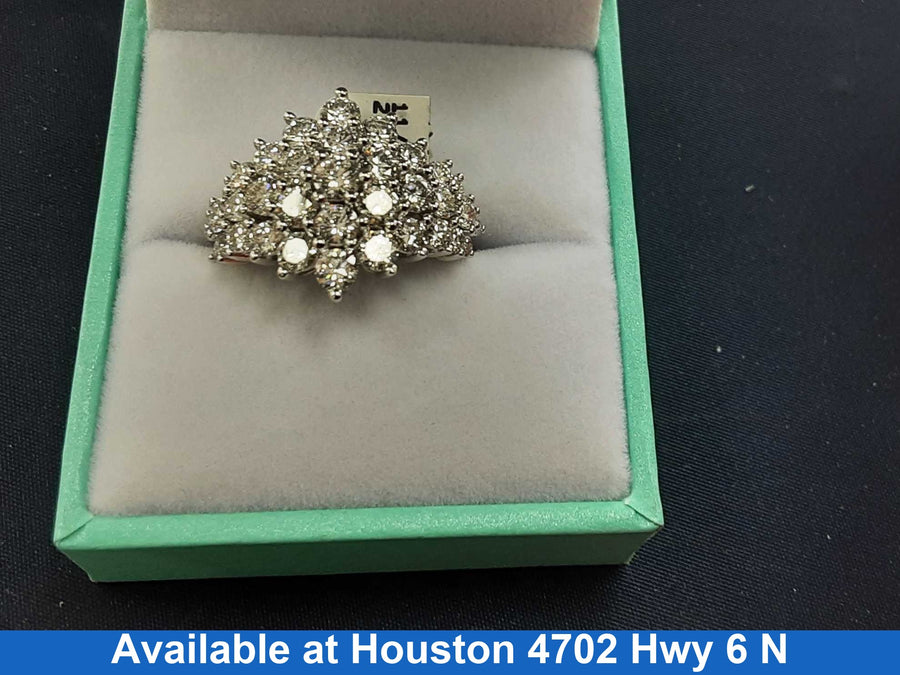 Women's Ring - White Gold 14k (.585) 5.9 grams Size 20