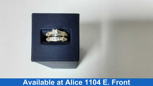 Ring - Engagement Set - White Gold 10k (.417) 7.1 grams Size 8.5