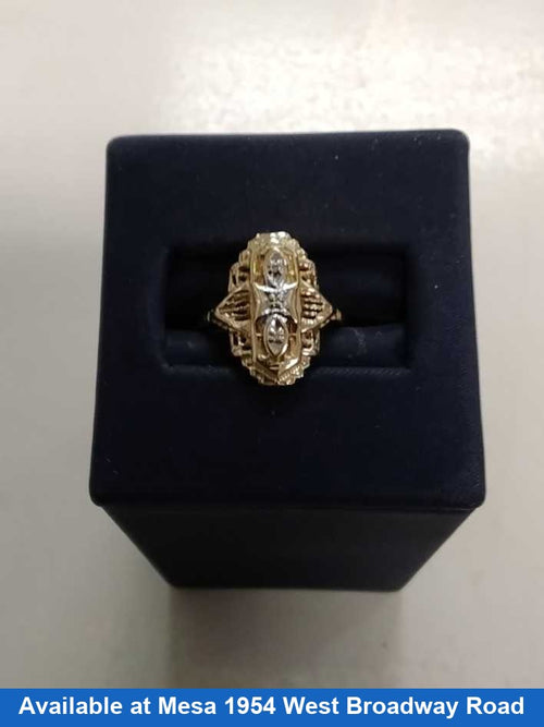 Women's Ring - Yellow Gold 10k (.417) 2.9 grams Size 20