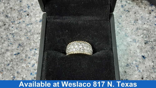 Women's Ring - Anniversary - Yellow Gold 14k (.585) 5.2 grams Size 6.5