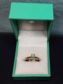 Women's Ring - Solitaire - Yellow Gold 14k (.585) 2 grams Size 7