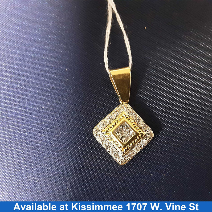 Diamond Pendant - Yellow Gold 10k (.417) 2.6 grams