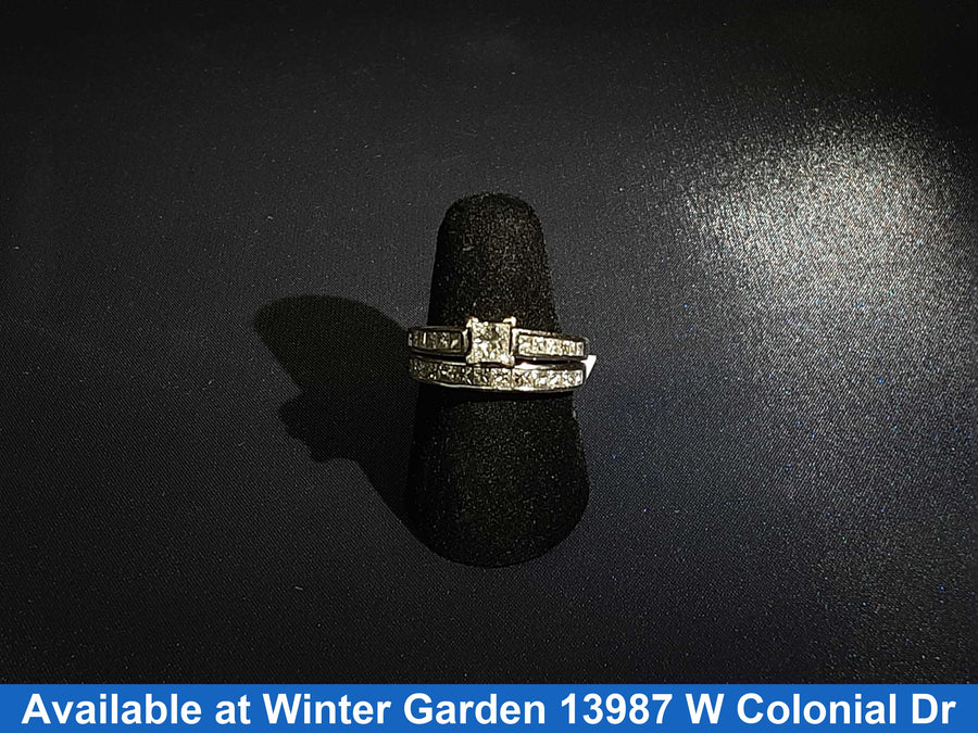 Women's Ring - White Gold 14k (.585) 5.4 grams Size 6.5