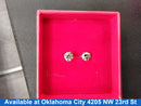Double Stud Earrings - White Gold 14k (.585) 1.5 grams