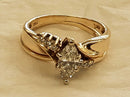 Ring - Wedding Set - Yellow Gold 10k (.417) 4.3 grams Size 8