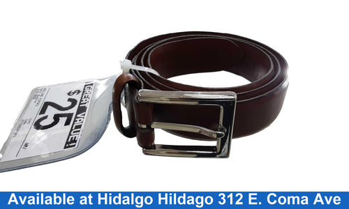 Aniline Kipskin Brown Belt / Buckle