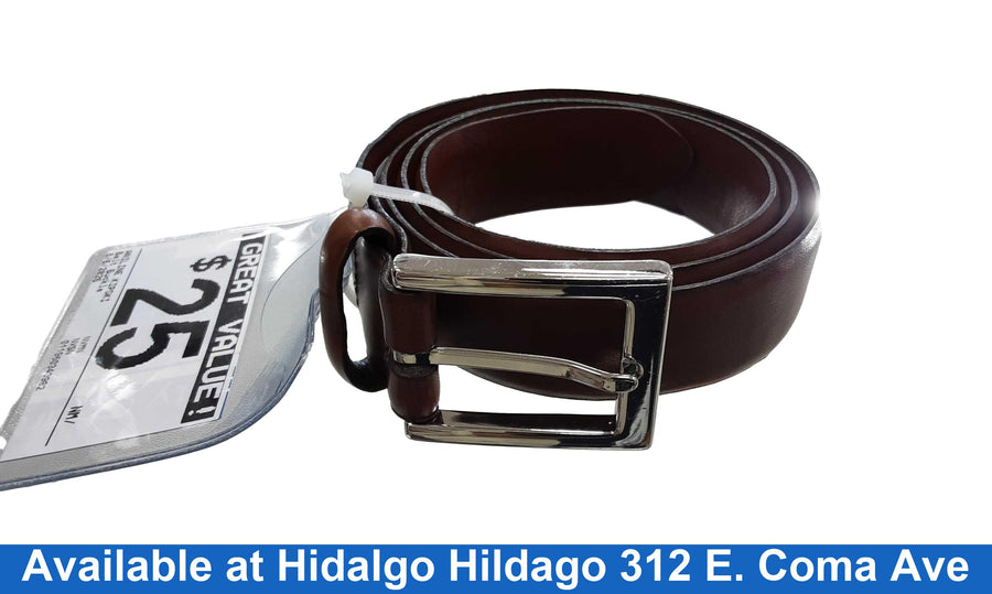 Aniline Kipskin Brown Belt / Buckle