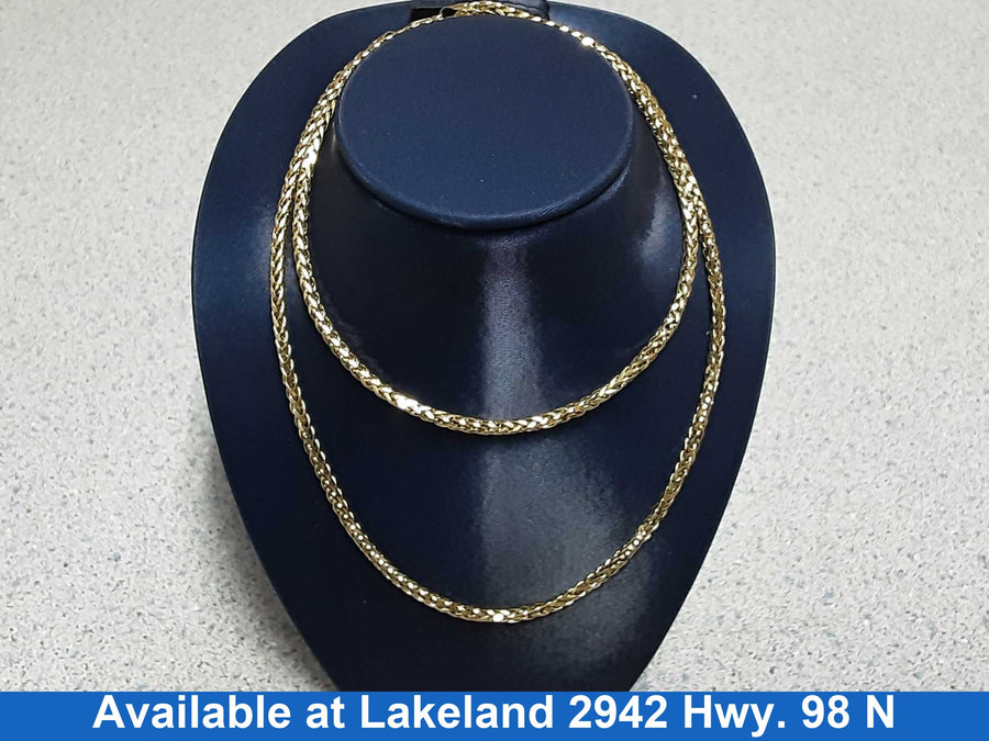 Fox Tail Chain - Yellow Gold 14k (.585) 8.2 grams 22 inch