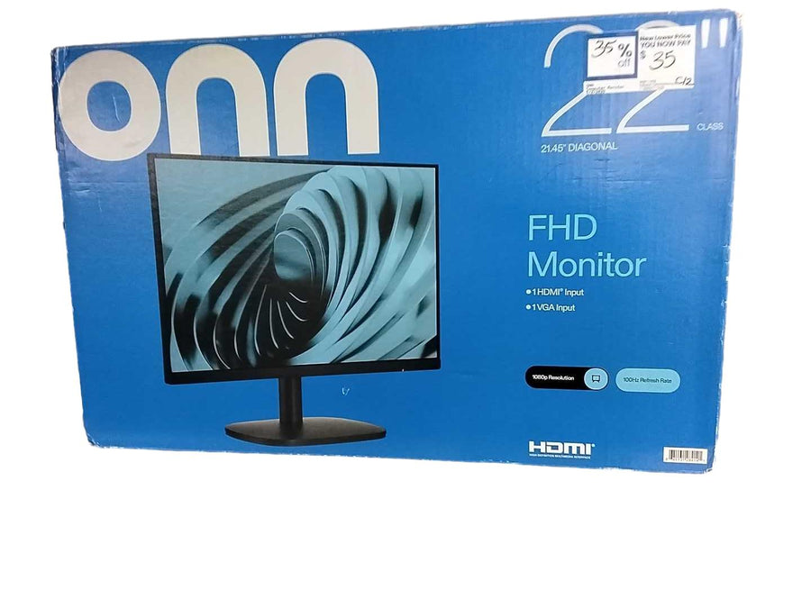 Onn 36011462 Black Computer Monitor