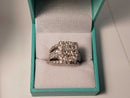 Ring - Wedding Set - White Gold 14k (.585) 12.4 grams Size 7.5