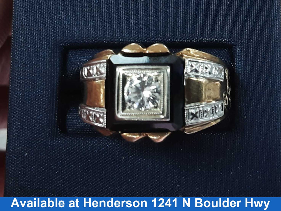 Men's Ring - Yellow Gold 10k (.417) 7.6 grams Size 10
