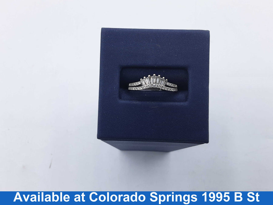 Ring - Wedding Band - White Gold 14k (.585) 2 grams Size 6.5