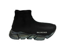 Balenciaga Speed Lt Logo-print Stretch-knit High-top Sneakers Black Shoes