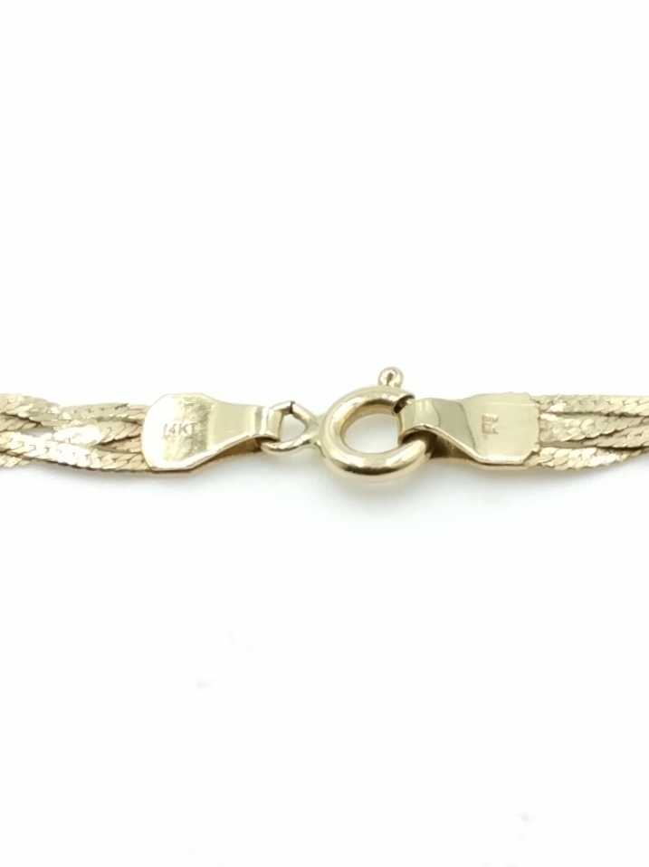Herringbone Bracelet - Yellow Gold 14k (.585) 2.5 grams 8 inch