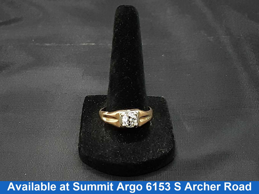 Men's Ring - Yellow Gold 10k (.417) 5.4 grams Size 11.5