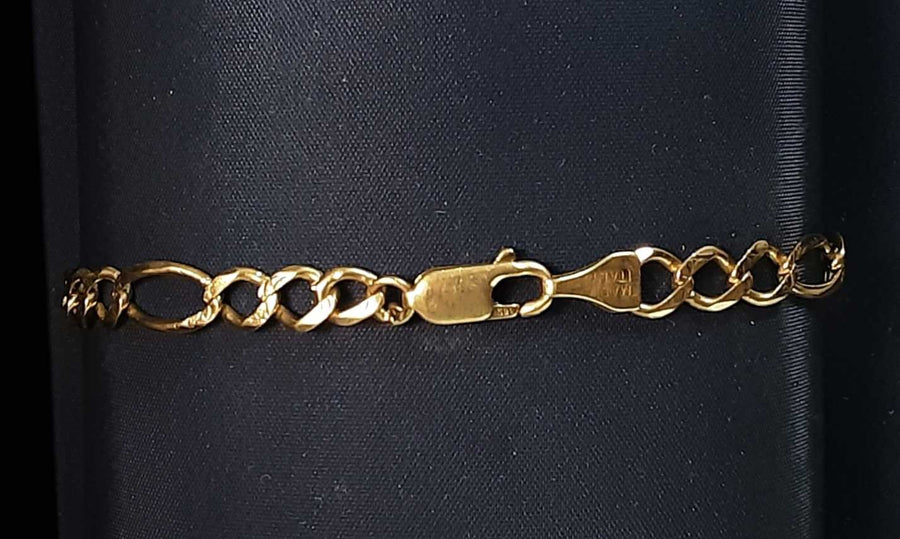Figaro Bracelet - Yellow Gold 10k (.417) 5.3 grams 8 inch