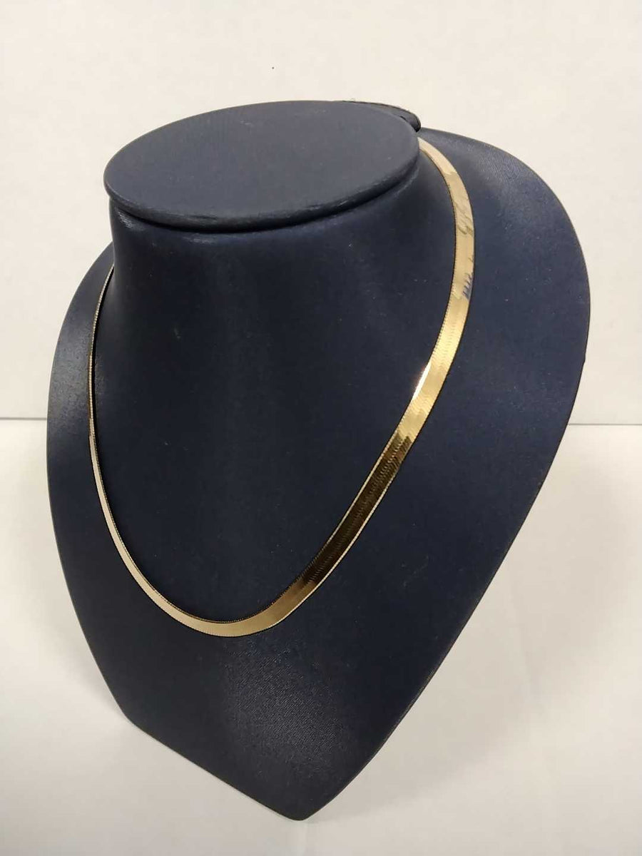 Herringbone Chain - Yellow Gold 14k (.585) 11.1 grams 18 inch