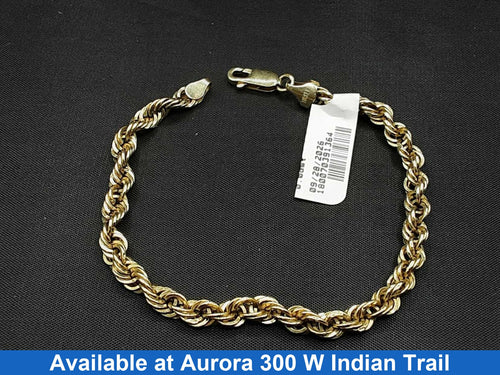Rope Bracelet - Yellow Gold 14k (.585) 3.8 grams 7 inch