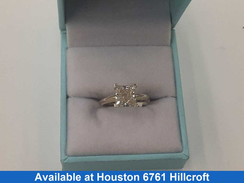 Women's Ring - Solitaire - White Gold 14k (.585) 3 grams Size 5.5