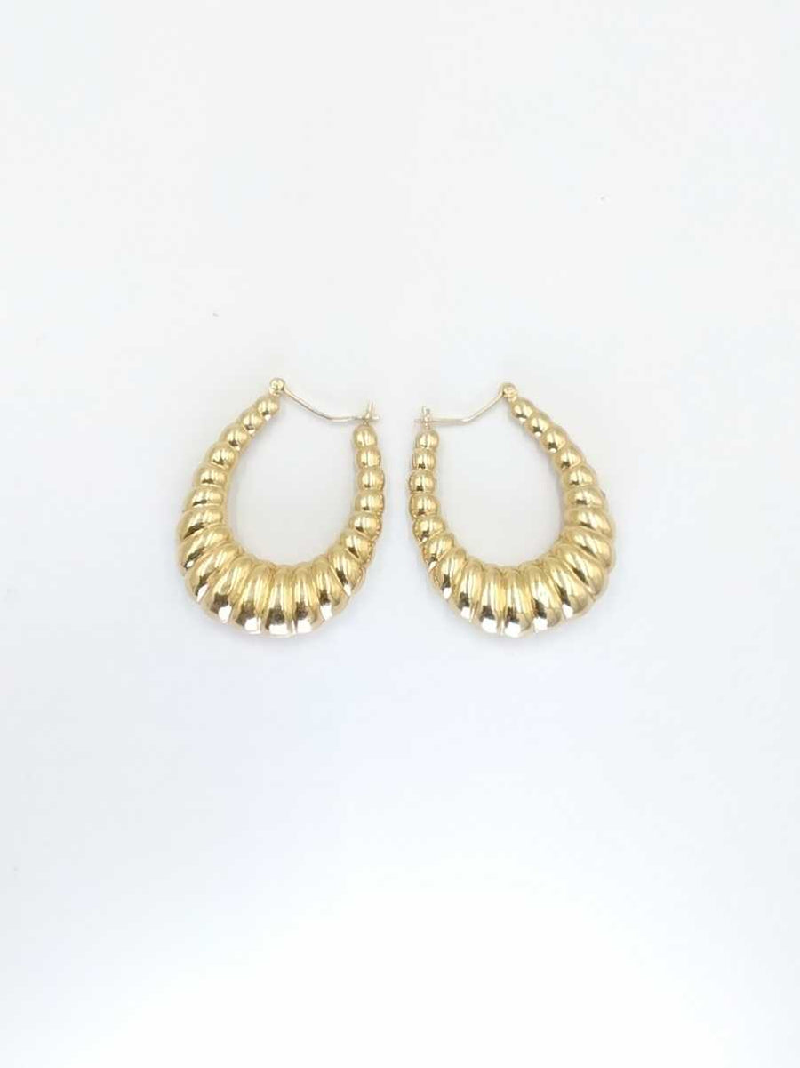 Shrimp Earrings - Yellow Gold 10k (.417) 6.7 grams
