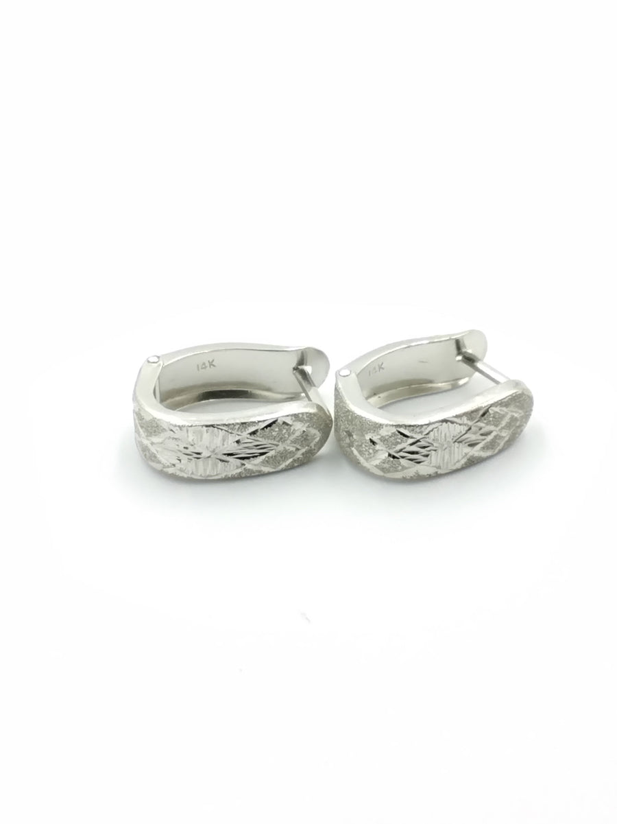 Shrimp Earrings - White Gold 14k (.585) 1.7 grams