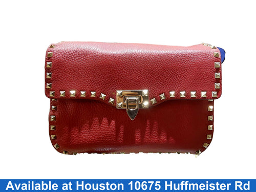 Valentino Rockstud Crossbody Red Purse / Handbag