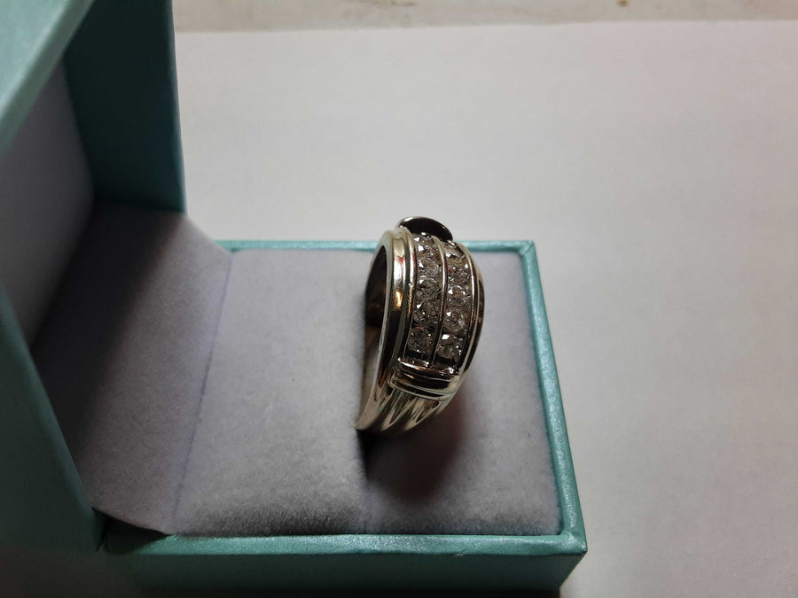 Ring - Wedding Band - White Gold 14k (.585) 7.2 grams Size 12