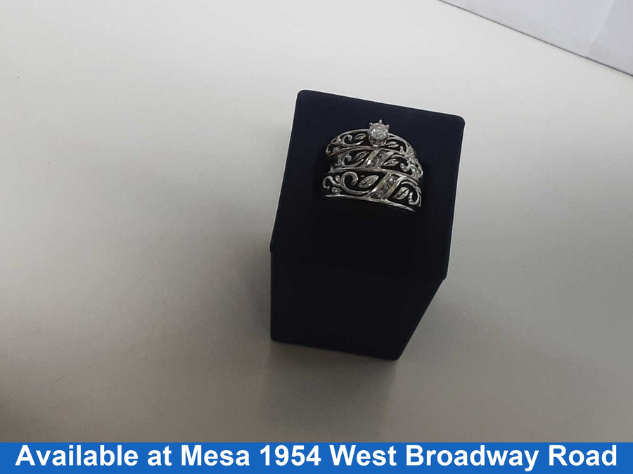 Ring - Wedding Set - White Gold 10k (.417) 16.4 grams Size 9