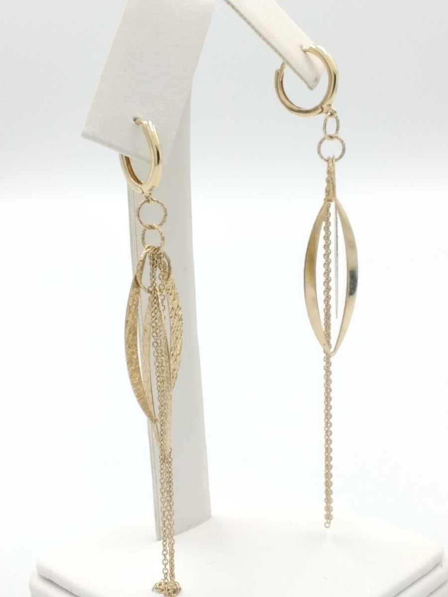 Jacket Earrings - Yellow Gold 14k (.585) 3.9 grams