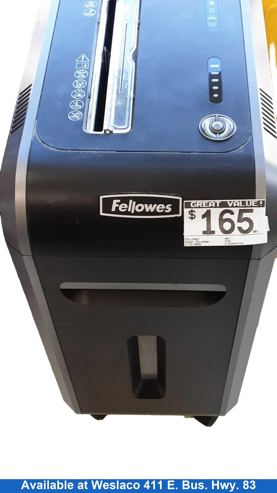 Fellowes 99ci Black Paper Shredder