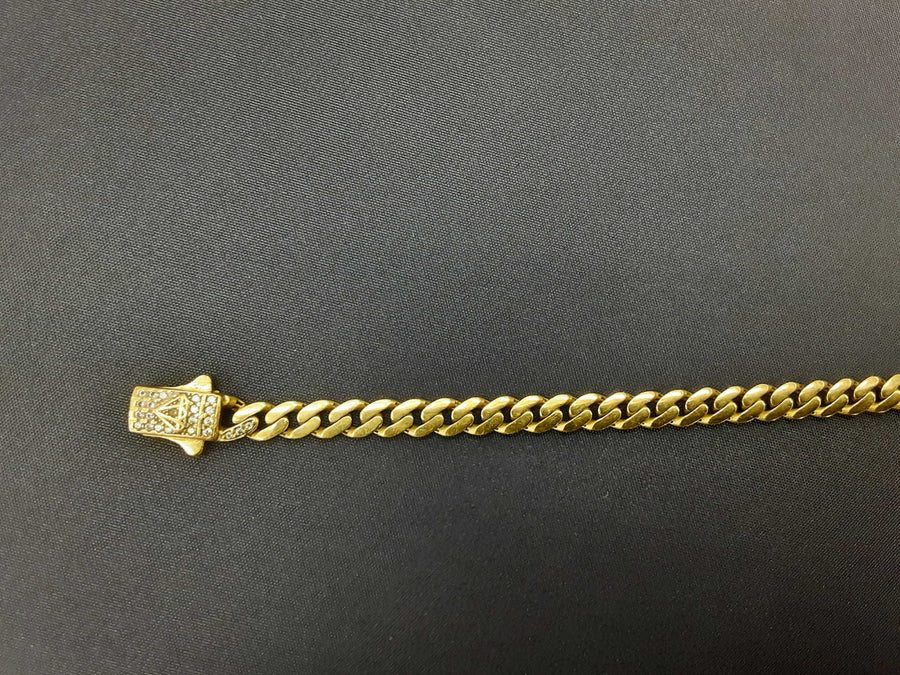 Cuban Link Bracelet - Yellow Gold 14k (.585) 8.1 grams 7 inch