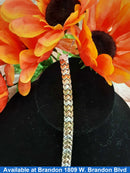 Bracelet - Tricolor Gold 10k (.417) 9.4 grams 7 inch