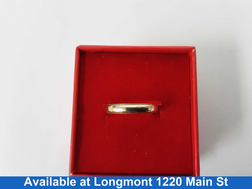 Ring - Wedding Band - Yellow Gold 14k (.585) 2.4 grams Size 6.5