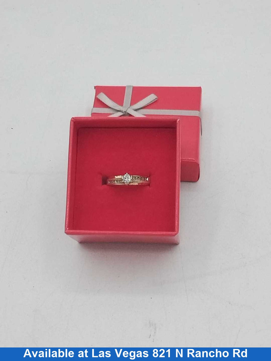 Women's Ring - Solitaire - Yellow Gold 14k (.585) 2.1 grams Size 20