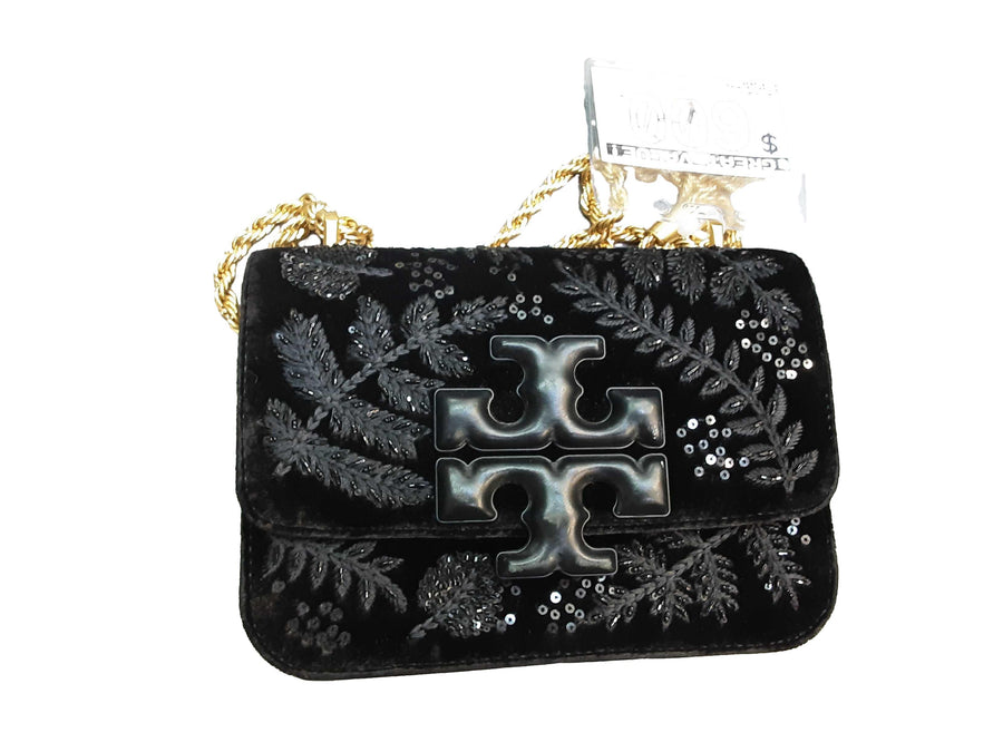 Tory Burch Embroidered Black Purse / Handbag