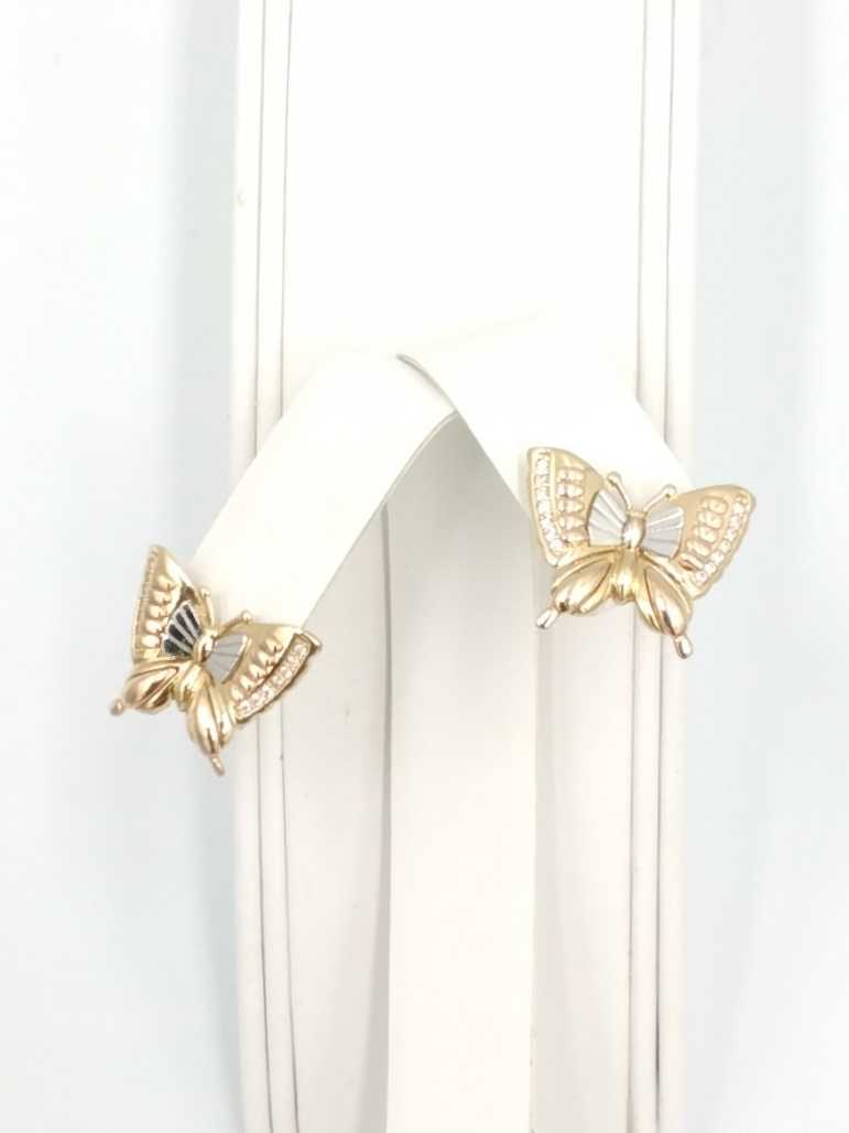 Earrings - Tricolor Gold 14k (.585) 4.6 grams