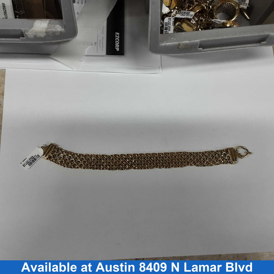 Woven Bracelet - Yellow Gold 14k (.585) 13.4 grams 8 inch