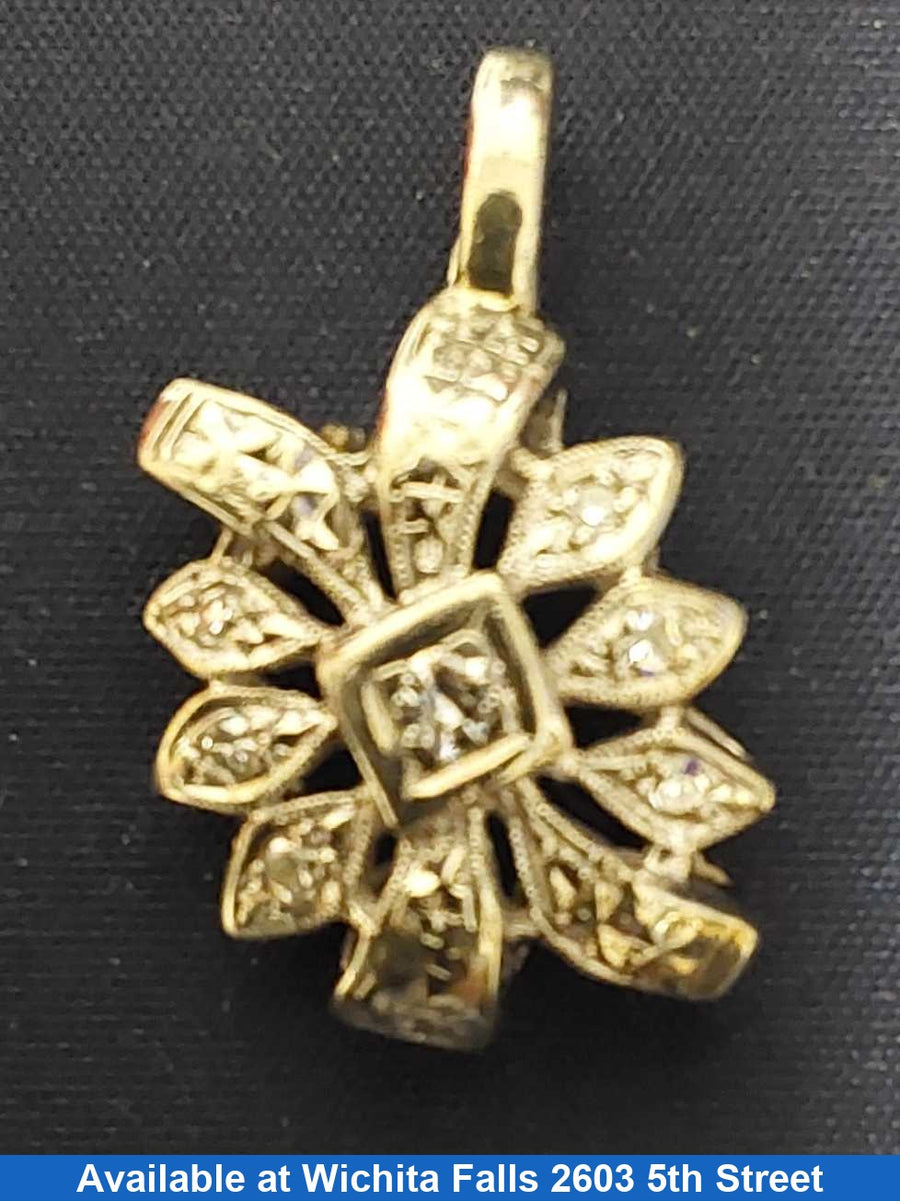 Diamond Pendant - White Gold 14k (.585) 3.2 grams