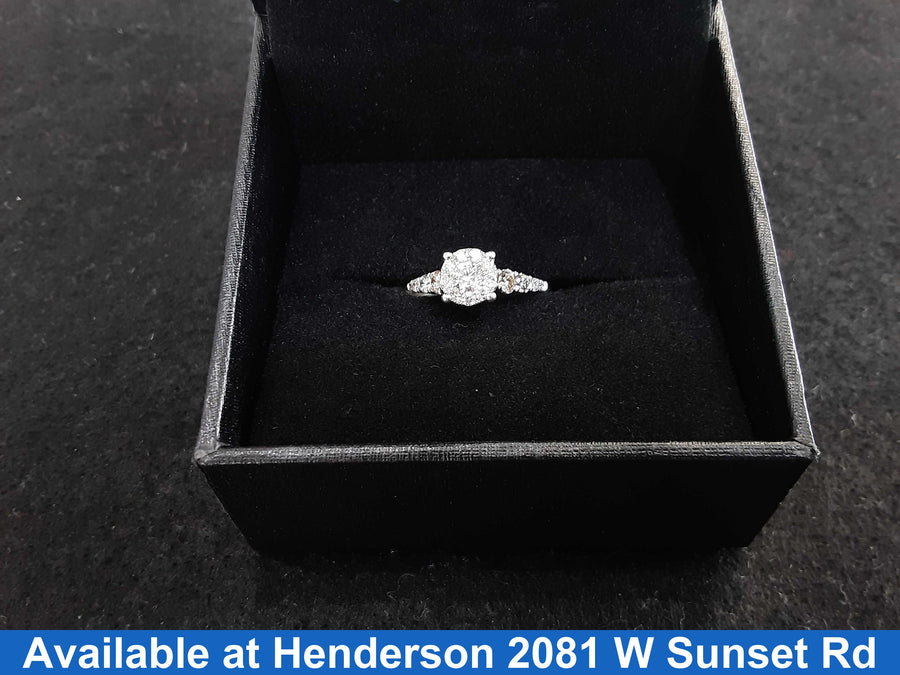 Ring - Engagement Set - White Gold 14k (.585) 2.6 grams Size 5