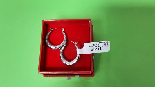 Hoop Earrings - White Gold 10k (.417) 1.2 grams